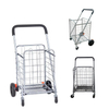 Aluminum folding hand travel luggage trolley cart with wheels, Folding Collapsible Storage Trolley Cart Shopping Crate