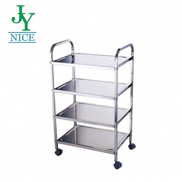 Heavy Duty 2 Tier Warehouse Storage Tool Utillity Cart 3 Layers Hospital Stainless Steel Anesthesia Medical Trolley