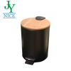 Black White Stainless Steel Garbage Bin 3L 5L 12L Round Trash Can with Foot Pedal