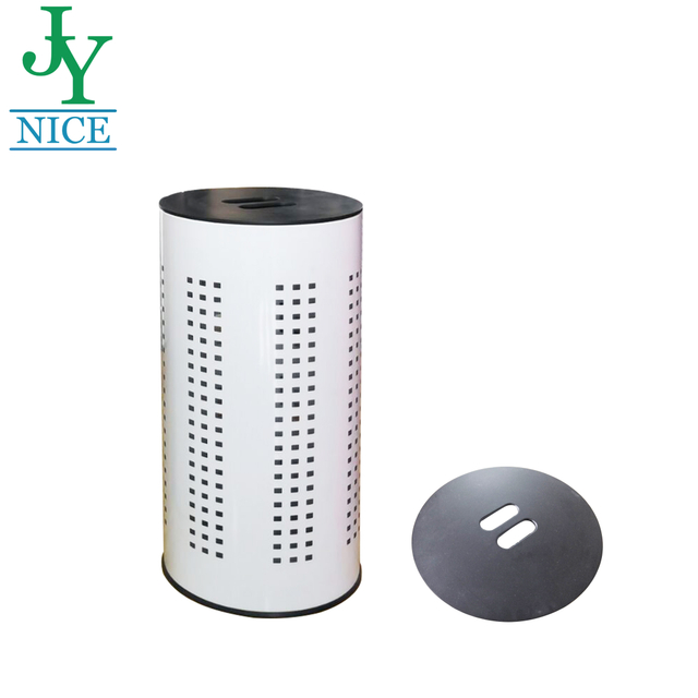 Large Home House Hotel Dirty Clothes Laundry Bin 35L 50L Standing Round Metal Powder Coating Sorter Laundry Hamper