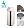 Good Quality Home & Garden Waterproof Metal Round Trash Can Lobby Standing Stainless Steel Waste Bin
