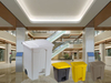 Residential Heavy Duty 2 Wheeled Recycling Can with Lid Indoor Pedal Standing Trash Bin