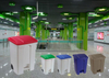 PP Material Kitchenware built-in garbage bin with plastic lid 68L foot pedal garbage recycle rubbish bin