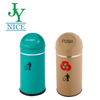 Push Lid Push Top Colorful Indoor Hotel Lobby Canteen Garbage Bin Round Trash Can with Foot Pedal Waste Bin
