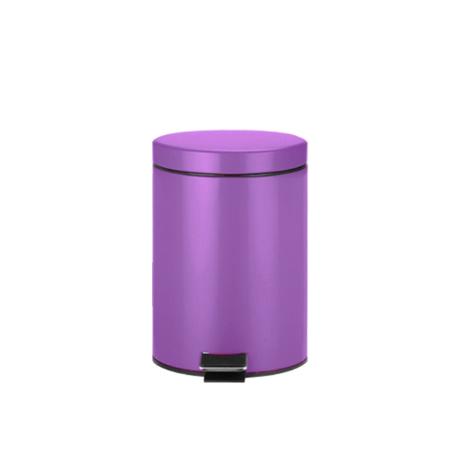 slim bathroom trash can Stainless Steel Iron Steel in Powder Coating Painting Odorless Indoor Pedal bathroom trash can whiteWaste Bin