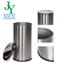 Office Round Stainless Steel Waste Bin with Close Lid 12L/18L/25L/35L/70L Non-toxic And Odorless Trash Can