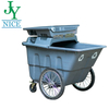 Outdoor Plastic Sanitation Cleaning Wheeled Waste Trolley Bin Waterproof Street Garbage Truck 400L Dustbin Trolley