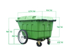Outdoor Plastic Sanitation Cleaning Wheeled Waste Trolley Bin Waterproof Street Garbage Truck 400L Dustbin Trolley
