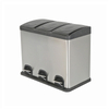 Classified 3 Compartment Dustbin Indoor And Outdoor Industrial Steel Waste Bin