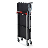 Factory Price 3 Tiers Plastic fold Service Cart Food Trolley Cart / Plastic Folding Service Hotel Cart