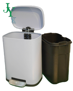 2021 New Arrival Stainless Steel Trash Can Soft Step for Kitchen Office with Pedal Garbage Bin Silent Gentle Close