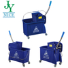 24Qt. Wholesale Wheeled Mop Buckets with Side Wringer Built-in Mop Holder On Wringer Front Colorful