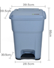 Heavy Duty Restaurant Kitchen Trash Can with Attached Lid Eco-friendly Industrial Park Plastic Classification Dustbin