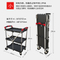 plastic 3 Tier Restaurant Kitchen Plastic Service Folding Food Trolleys carts