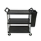 Commercial Heavy Duty 3-Tier Rolling Service/Utility/Push Cart For Food service/Restaurant/Cleaning/Workplace