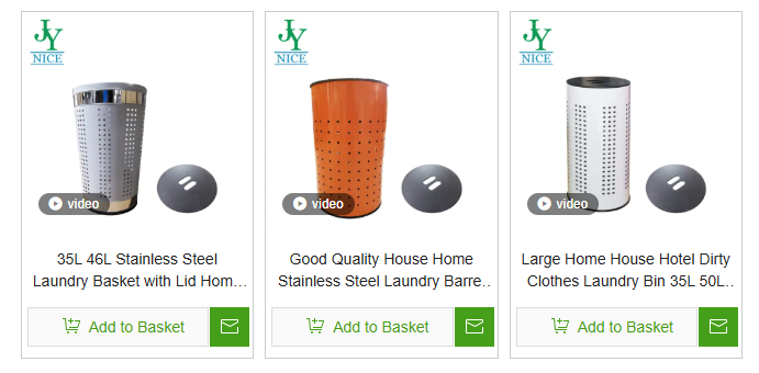 stainless steel laundry basket