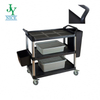 3 Tiers Hospital Cleaning Service Cart with rubbish bin Factory Price school dining room Plastic Food Trolley Cart
