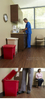 Plastic Compartment Hospital School Restaurant Hotel Sanitary Trash Can Waste Bin Waste Bucket