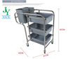 utility cart food trolley cart service cart for restaurant hotel hospital