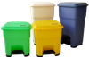 Kitchen Hotel Lobby Stream Line Plastic Waste Bin Outdoor Indoor PP Plastic Sanitary Trash Can Foot Pedal Waste Bucket