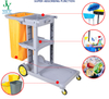 factory hospital hotel janitor cart with mop bucket Multi-function shopping mall supermarket cleaning plastic Trolley