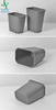 Hygienic easy to clean Leak-proof seamless piece moulded body garbage bin slim kitchen waste bin plastic 90l city trash can
