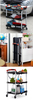 Multi function small shopping cart food cart kitchen mobile car wash cart 4 Wheels Trolley