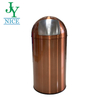 Stainless Steel Bullet Push Waste Bin/trash Can/dustbin 12L 25L 35L 50L 70L Commercial Finger Print Resistant Garbage Bin