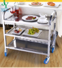commercial heavy duty Mobile hotel room service Utility Cart 2 layers 3 layers Stainless Steel Hospital Medical Trolley