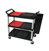 JY-UC02S Hotel Restaurant Service Cart Plastic Food Trolley Utility Cart Kitchenware Collection Trolley