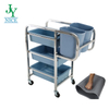 Stainless Steel Kitchenware food service collecting cart kitchen PP plastic tableware collection trolley