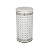 New Arrivals Large Laundry Bin with White Plastic Lid, 60 L - Matt Steel Brushed Holes Breathable
