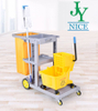 Hotel Equipment Plastic Guestroom Service Cleaning Trolley with Janitorial Supplies 