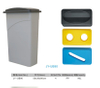 87Qt. Bottle Classification Dustbin Outdoor Waste Container Square Park Ash Bin with Lid Slim Jim Plastic Waste Bin