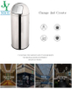 Factory Price Round Stainless Steel Garbage Container with Push Lid Kitchen Bathroom Iron Steel Trash Bin