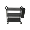 Service Equipment Manufacturer 4 Wheel Food Service Trolley PP plastic 3 layers hospital medical service cart 4 buyers