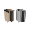 cheap outdoor large plastic dustbin with screw lid 24L 35L garden fireproof separation trash can 1 buyer