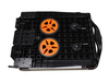 Double Decker Foldable Cart Portable Market Folding Trolley Collapsible Shopping Cart With Storage Crate