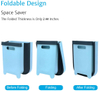 Small Collapsible Garbage Can for Kitchen Drawer Wall Waste Bin Bedroom Car 2.4 Gallon (Light Blue)