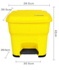 Street Recycling Dustbin Household Cleaning Tools Accessory Foot Pedal Trash Can 30L 55L PP Plastic Fireproof Waste Bin