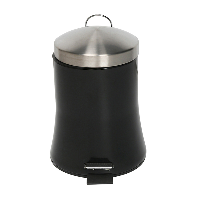 Good Garbage Bin Supplier Waste Bin With Lid Foot Pedal Irregular Design Bathroom Bin Indoor