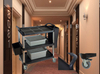 restaurant hotel professional transfer trolley Universal banquet 2 tier room service food cart