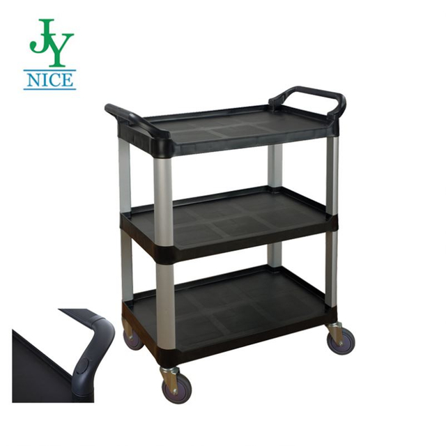 Heavy Duty Rolling Warehouse Platform Cart with wheels cargo moving hand trolleys workshop plastic Tool Wheelbarrow