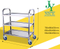 Good Quality 3 Tier Kitchen Dining hall Food service Utility Cart Commercial Stainless Steel Wheeling meal Delivery Trolley