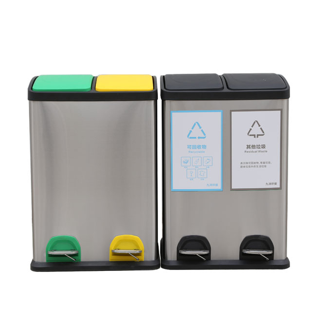 Double small trash can with lid Kitchen Step Pedal Waste Cabinet target Kitchen trash can