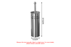 Home Basics Cleaning Brushes Stainless Steel Holder With Brushes For Toilet