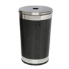Brushed Steel Laundry Bin & Hamper 46L Ventilated Clothes Basket with Polished MDF Lid Life Time Warranty