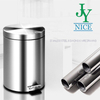 Kitchen Recycling Waste Bin Stainless Steel 5 Gallon 8 Gallon Trash Can with Lid Living Room Round Shaped Pedal Dustbin