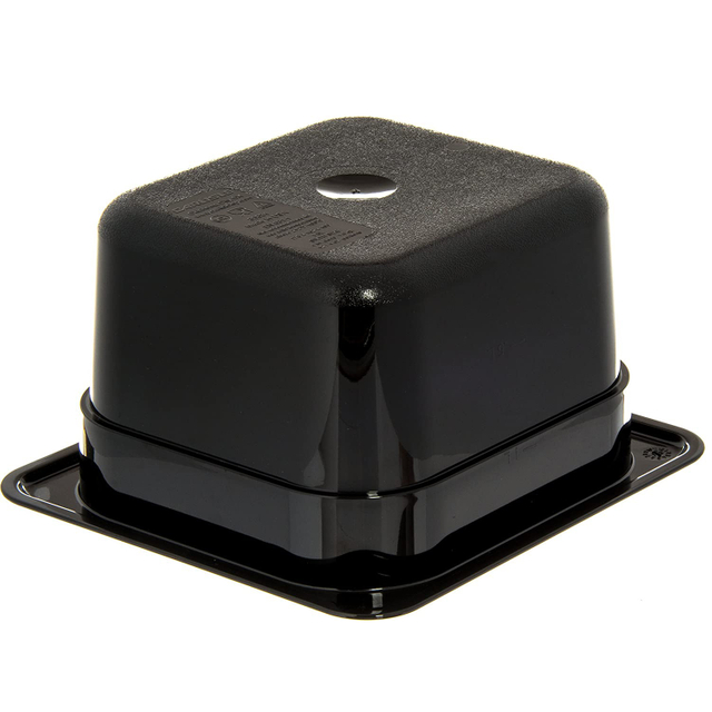 Polycarbonate Black Gastronorm Food Pans Dispenser Flat Leak Proof Multi-Shape Lids Design Solution