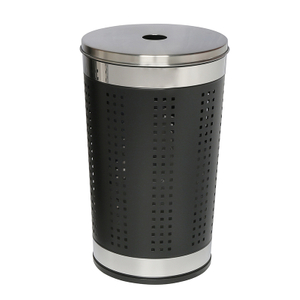 2021 Matte Black Bathroom Steel Laundry Basket Dirty Clothes Basket Clothing Classification Storage Box